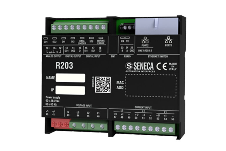 R203 Seneca - Analizzatore di rete trifase con ingresso universale | SOLINTEC